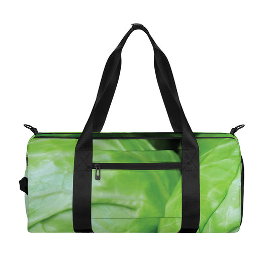 Green Cabbage Print Gym Bag