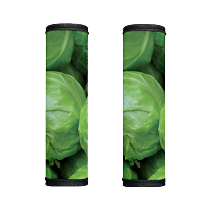 Green Cabbage Print Handle Covers