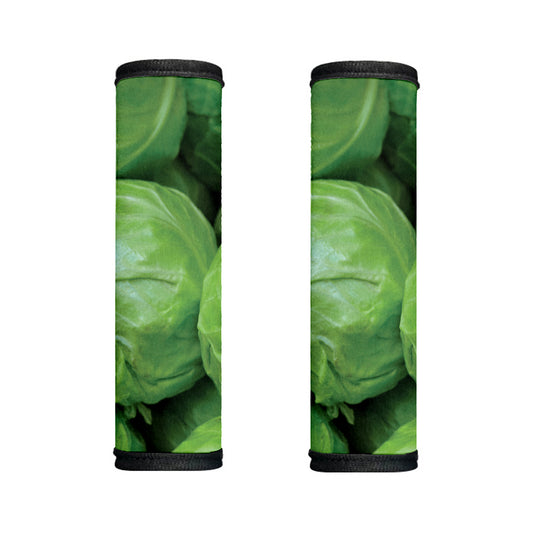 Green Cabbage Print Handle Covers