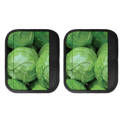 Green Cabbage Print Handle Covers
