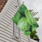 Green Cabbage Print House Flag