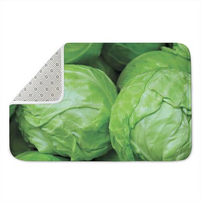 Green Cabbage Print Indoor Door Mat