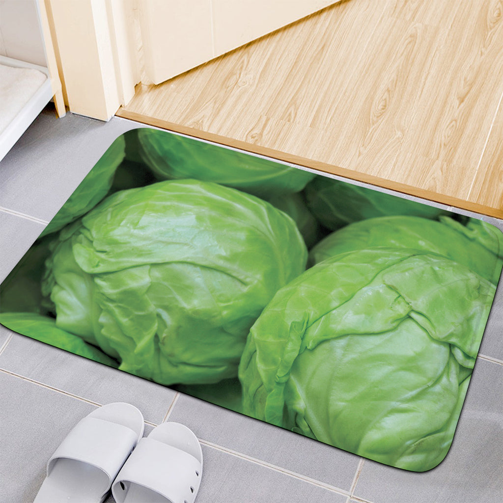 Green Cabbage Print Indoor Door Mat