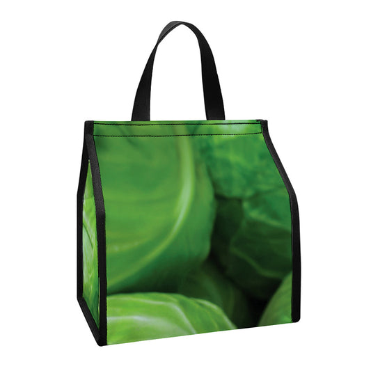 Green Cabbage Print Insulated Lunch Tote