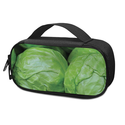Green Cabbage Print Insulin Cooler Travel Case