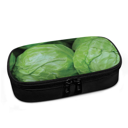 Green Cabbage Print Insulin Cooler Travel Case