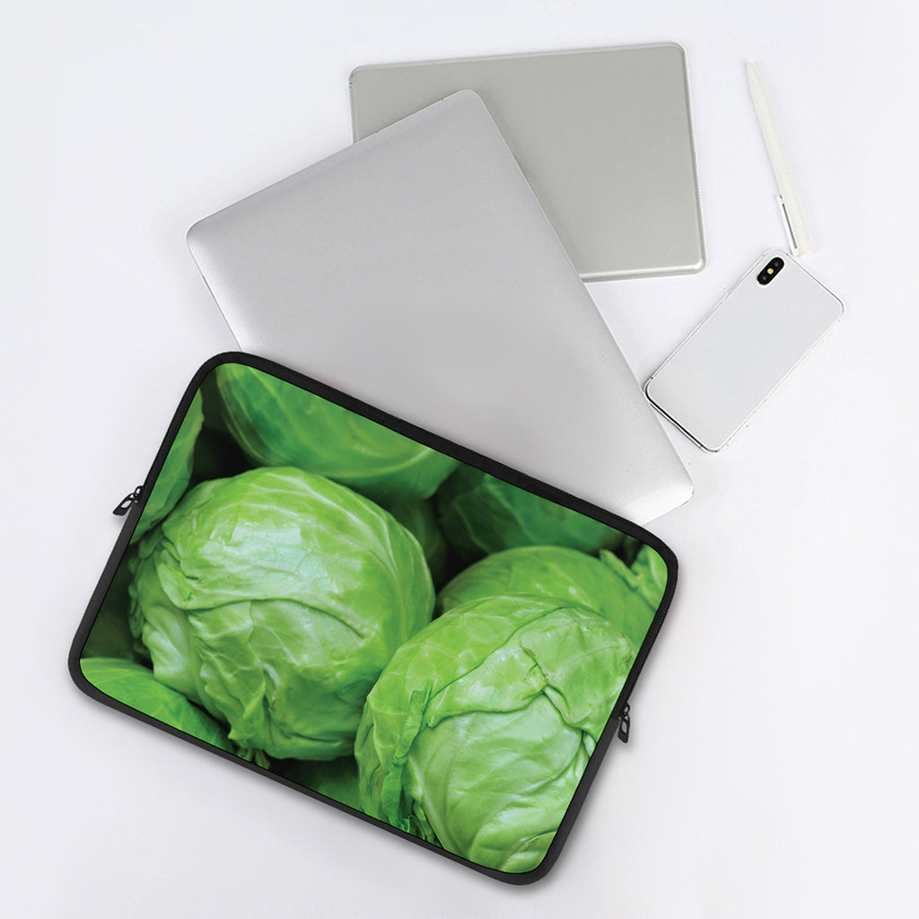Green Cabbage Print Laptop Sleeve