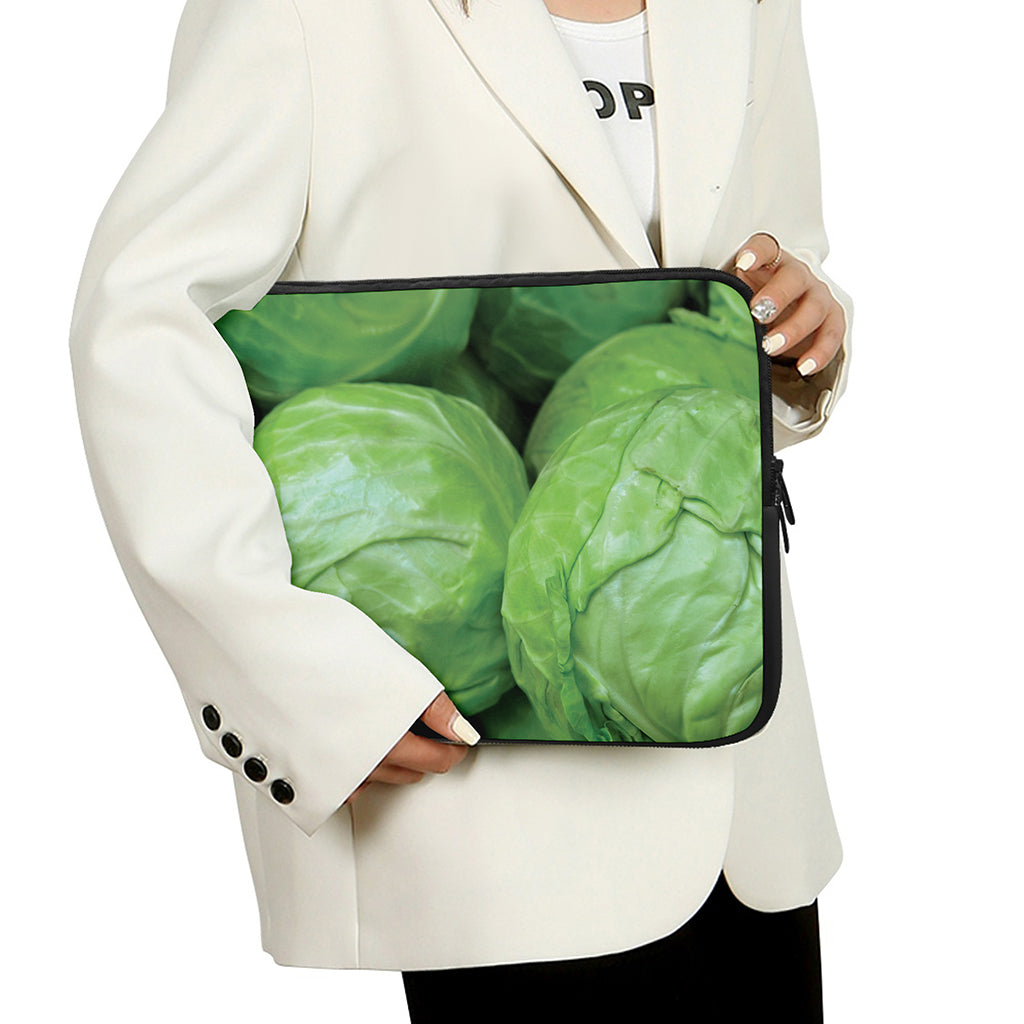 Green Cabbage Print Laptop Sleeve