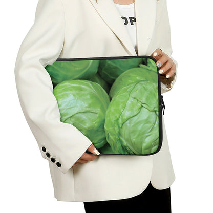 Green Cabbage Print Laptop Sleeve
