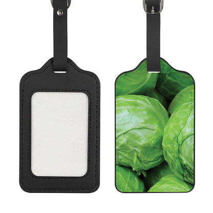 Green Cabbage Print Luggage Tag
