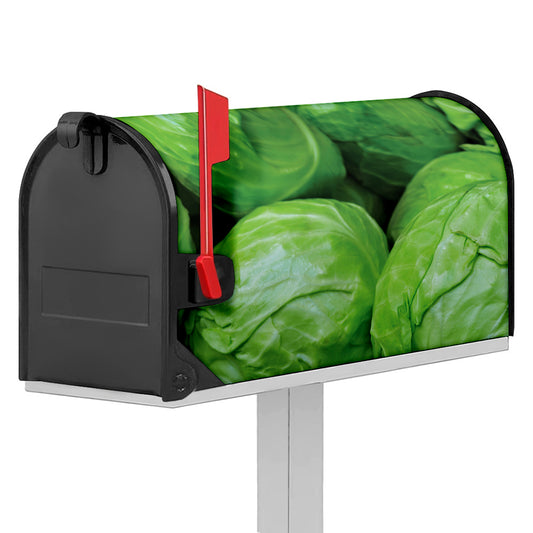 Green Cabbage Print Mailbox Cover