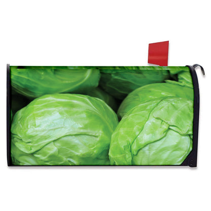 Green Cabbage Print Mailbox Cover
