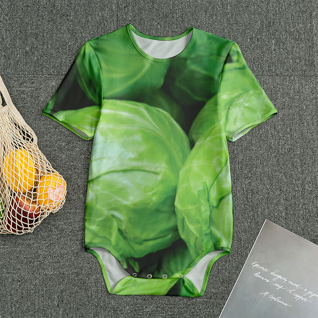 Green Cabbage Print Men's Bodysuit