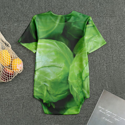 Green Cabbage Print Men's Bodysuit