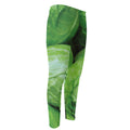 Green Cabbage Print Men's Compression Pants