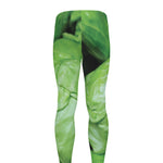 Green Cabbage Print Men's leggings