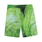 Green Cabbage Print Men's Sports Shorts