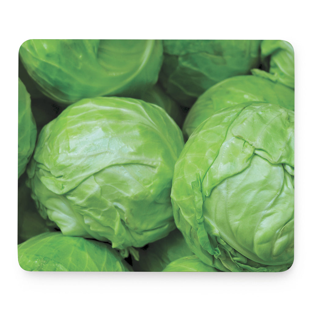 Green Cabbage Print Mouse Pad