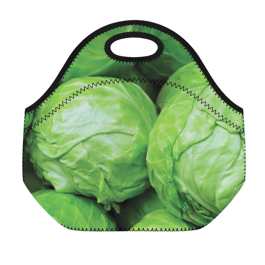 Green Cabbage Print Neoprene Lunch Bag