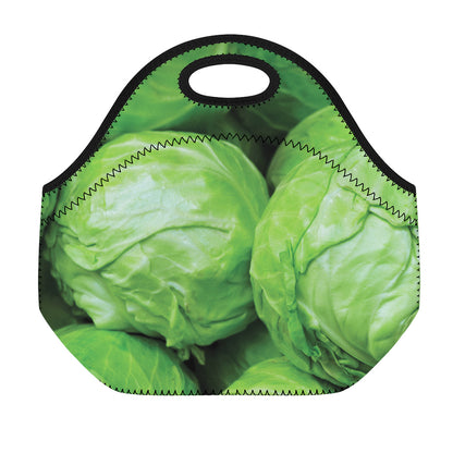 Green Cabbage Print Neoprene Lunch Bag