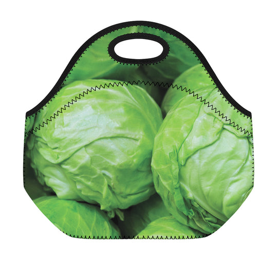 Green Cabbage Print Neoprene Lunch Bag