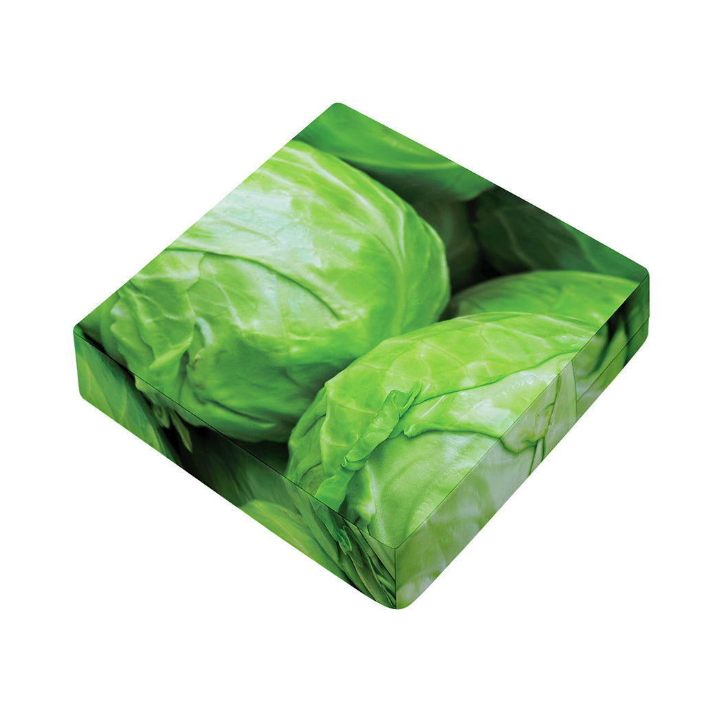 Green Cabbage Print Outdoor Seat Cushion Cover
