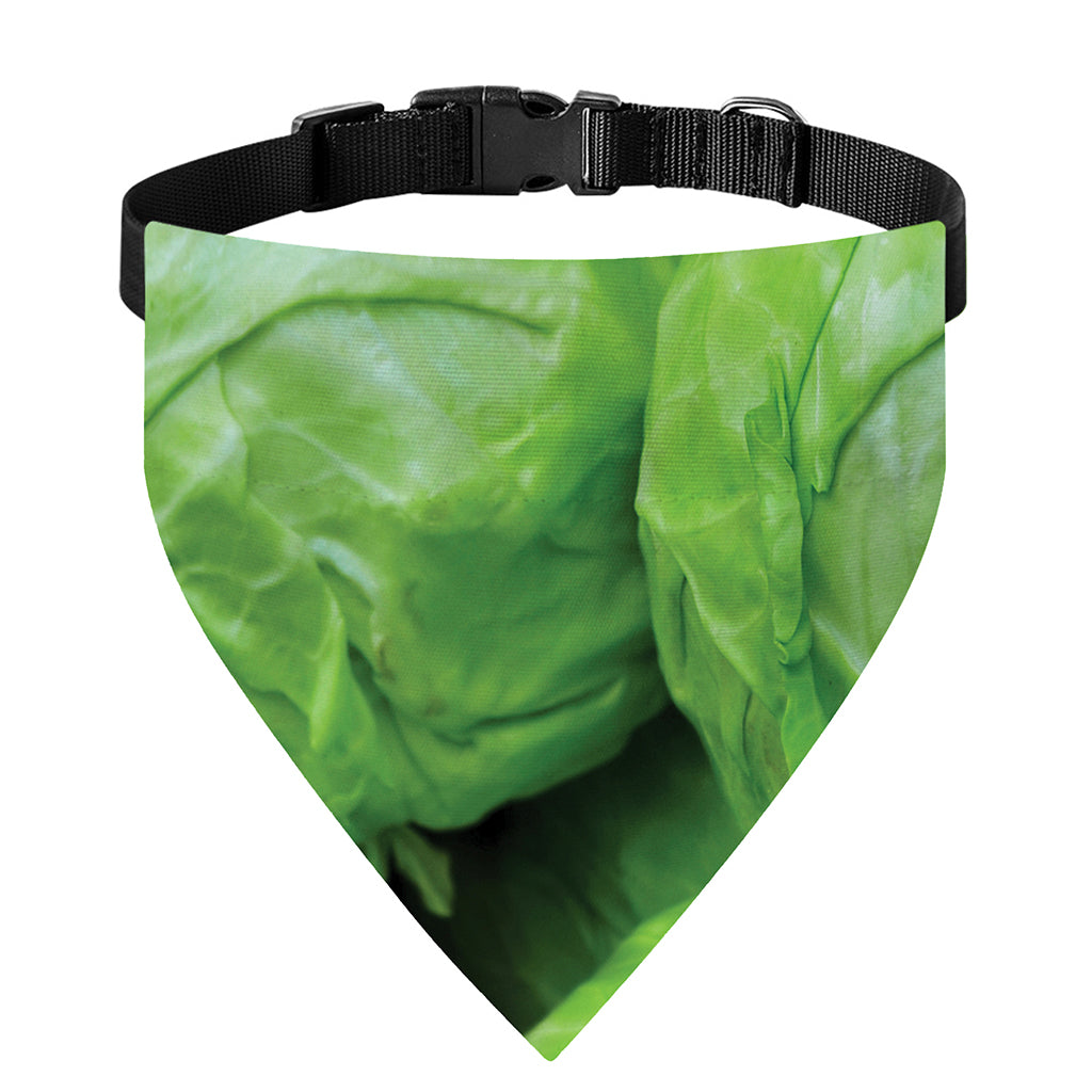 Green Cabbage Print Over The Collar Dog Bandana