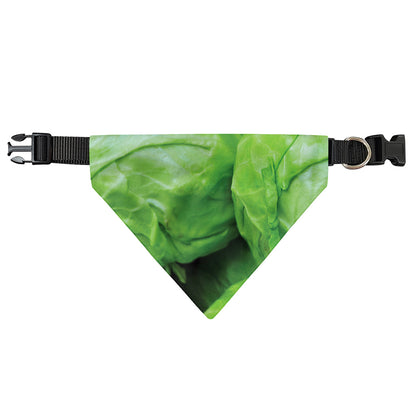 Green Cabbage Print Over The Collar Dog Bandana