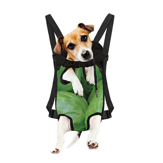 Green Cabbage Print Pet Carrier Backpack