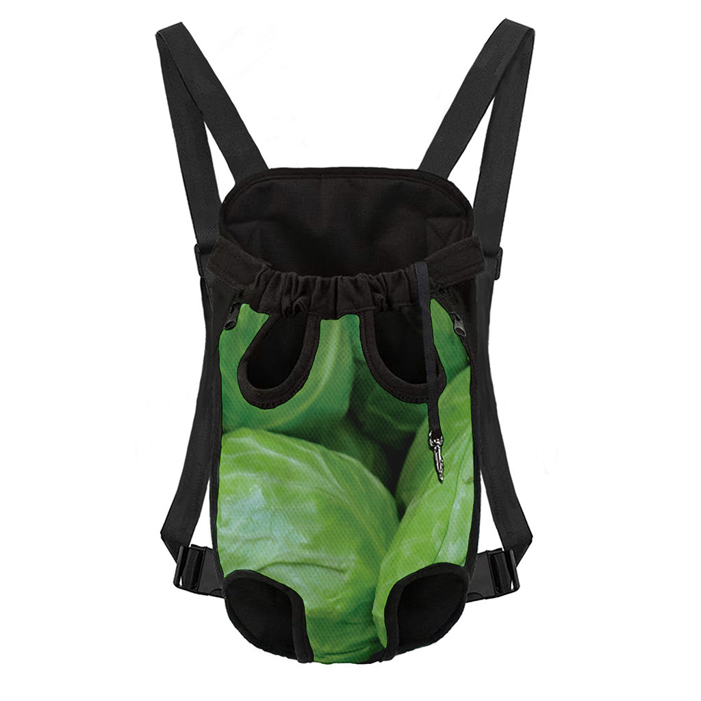 Green Cabbage Print Pet Carrier Backpack