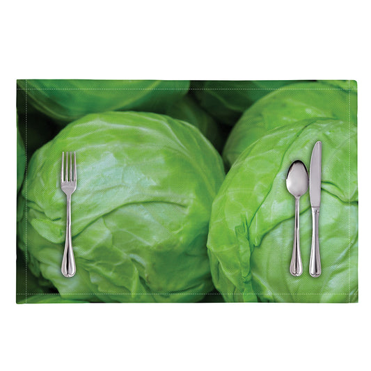 Green Cabbage Print Placemat