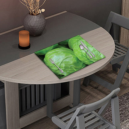 Green Cabbage Print Placemat