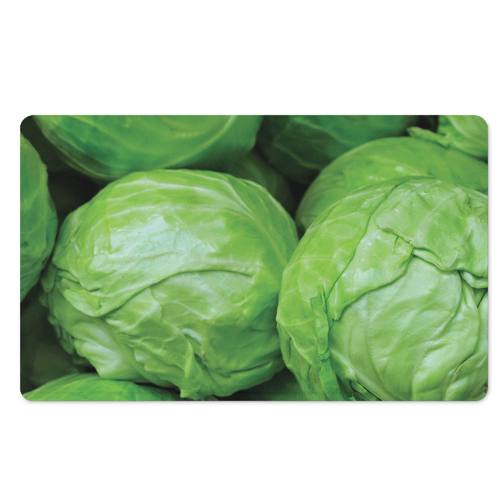 Green Cabbage Print Polyester Doormat