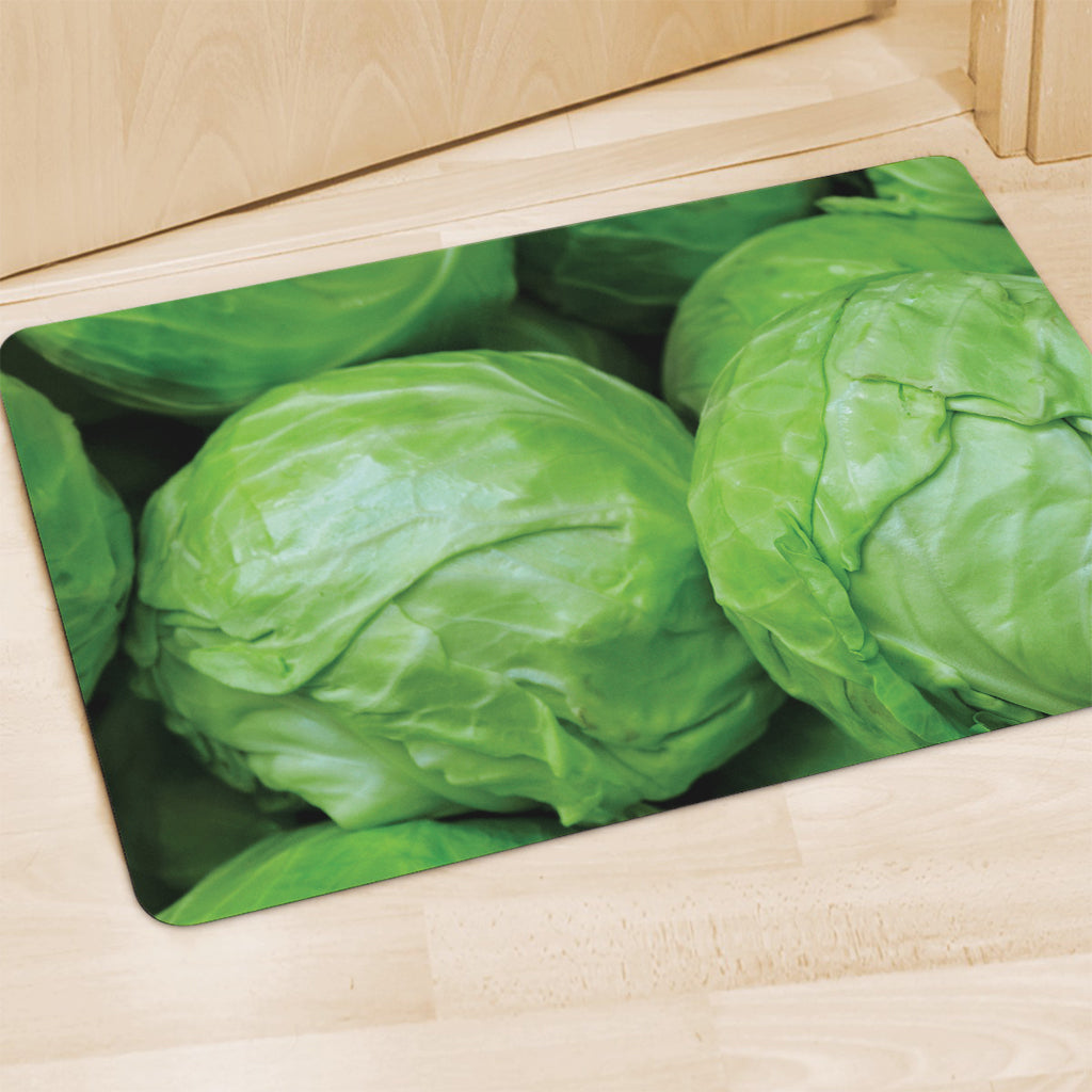 Green Cabbage Print Polyester Doormat