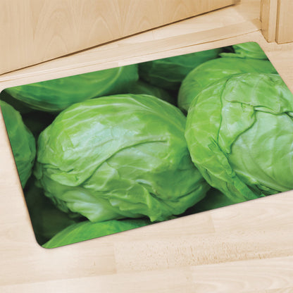 Green Cabbage Print Polyester Doormat