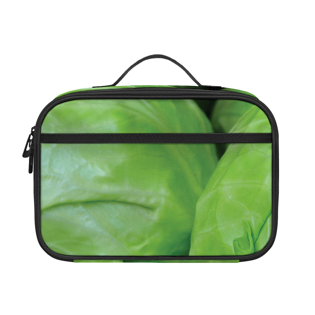 Green Cabbage Print Portable Lunch Bag