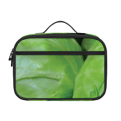 Green Cabbage Print Portable Lunch Bag