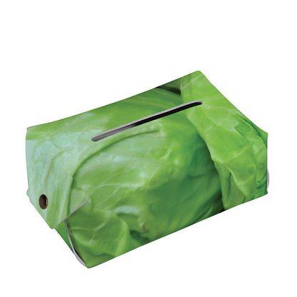 Green Cabbage Print Rectangle Tissue Box Cover