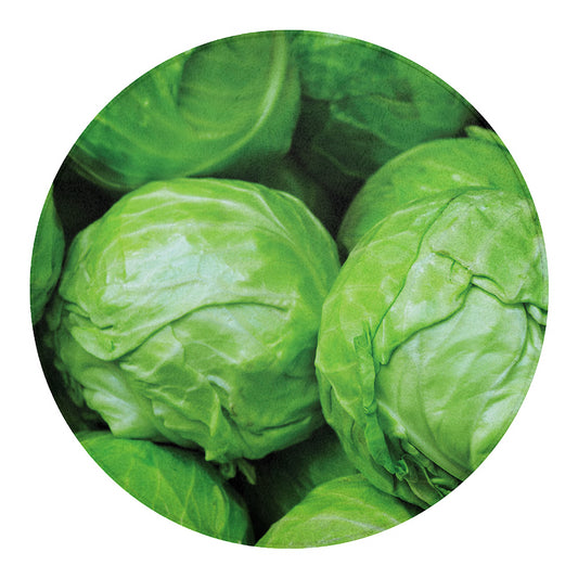 Green Cabbage Print Round Blanket