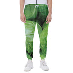 Green Cabbage Print Scuba Joggers