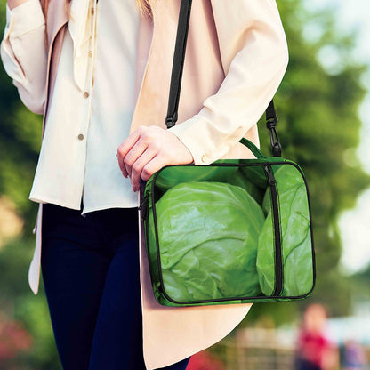 Green Cabbage Print Shoulder Strap Bible Bag