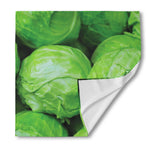 Green Cabbage Print Silk Bandana