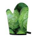 Green Cabbage Print Single Oven Mitt
