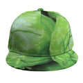 Green Cabbage Print Snapback Cap