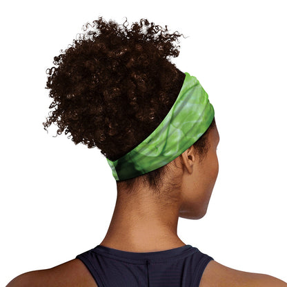 Green Cabbage Print Sports Headband