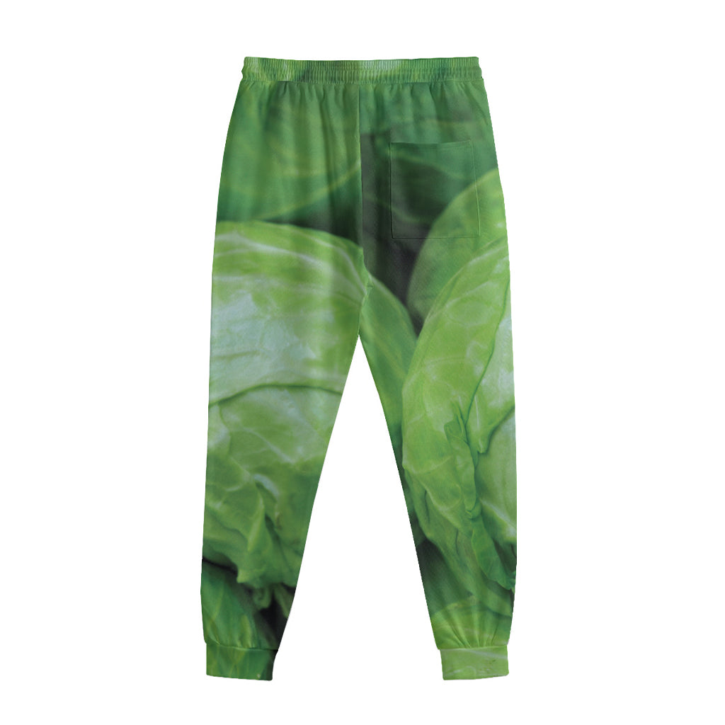 Green Cabbage Print Sweatpants