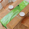 Green Cabbage Print Table Runner