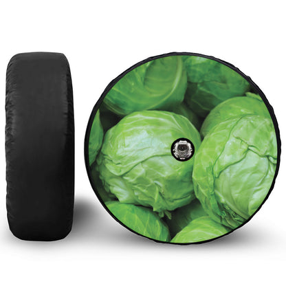 Green Cabbage Print Tire Cover With Camera Hole