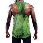 Green Cabbage Print Training Tank Top