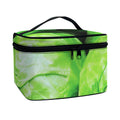Green Cabbage Print Travel Makeup Bag